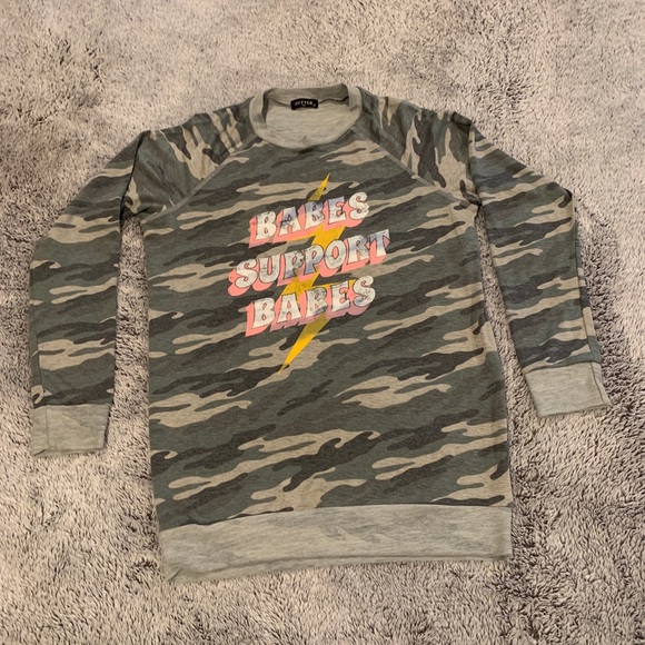 Babes Support Babes sweatshirt camo small - Picture 4 of 7